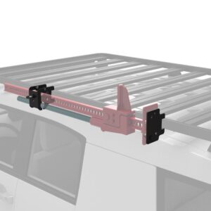 suporte para macaco hi-lift front runner instalado num porta-bagagens slimline ii