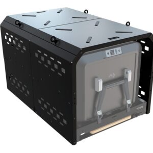 Gaiola para arca congeladora Front Runner Large instalada num veículo 4x4