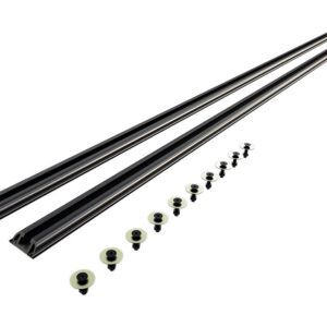 Par de calhas universais Front Runner 1800mm em alumínio preto para tejadilho
