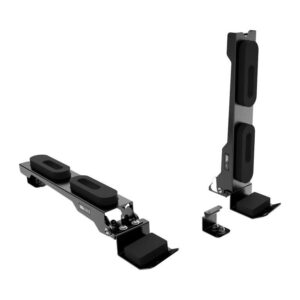 Suporte vertical Front Runner para pranchas de surf instalado em grade de tejadilho